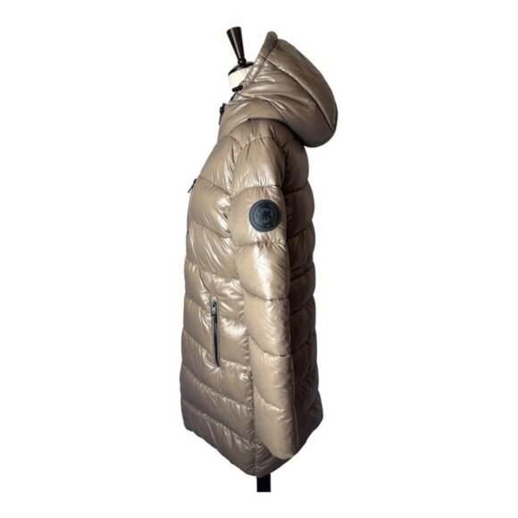 Michael Kors Coat Women Small Tan‎ Quilted Insulated Puffer Jacket Outdoor - Picture 4 of 15